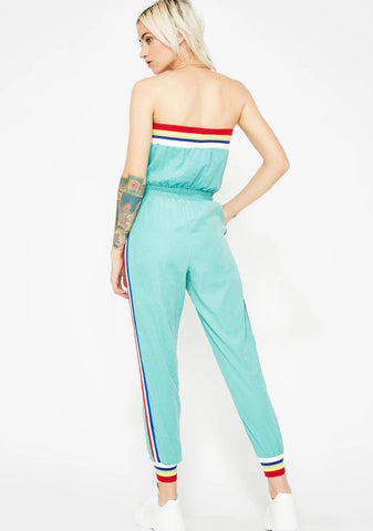 Happy Thoughts Rainbow Trim Jumpsuit