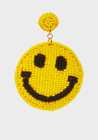 Happy Face Drop Earrings