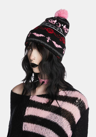 Season Of The Ghouls Intarsia Beanie