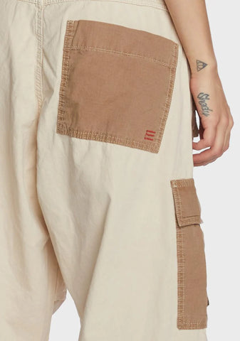Contrast Cargo Pants