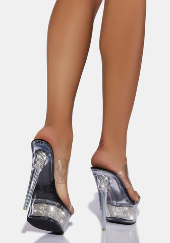 Walking On Stardust Platform Heels