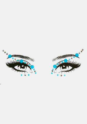 Aqua Goddess Rhinestone Eye Jewels