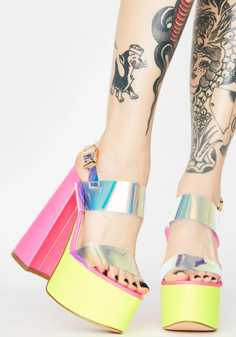 Support Iridescent Heels