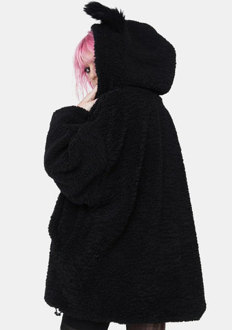 Wooly Loose Medium Length Coat