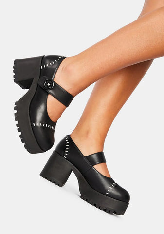 All Sewn Up Platform Mary Janes