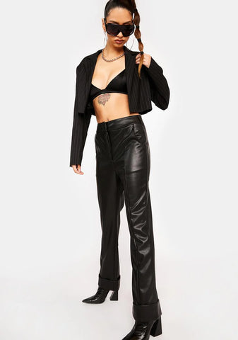 Violette Vegan Leather Trousers