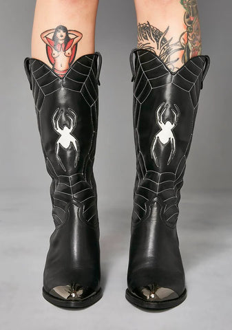 Wicked Ways Spider Web Boots