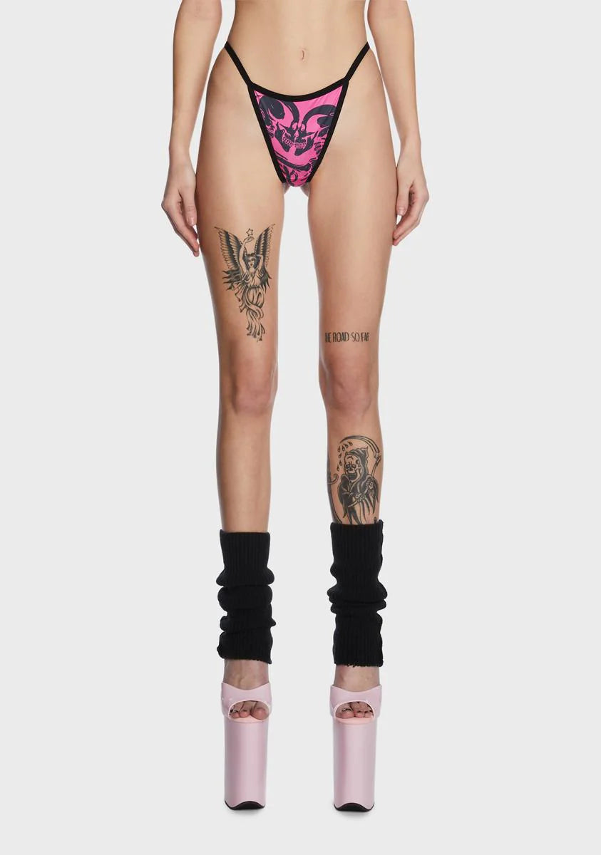Skull Love Thong Panty