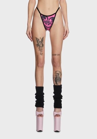 Skull Love Thong Panty