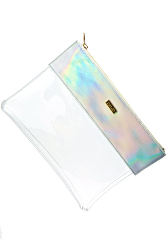Peekaboo Holographic Clutch