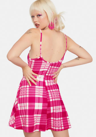 On The Market Plaid Mini Dress