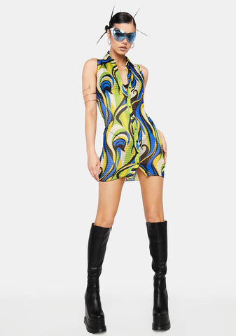 Lime Pretty Poolside Mini Dress