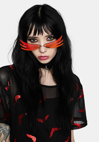 Crimson Above The Clouds Wing Sunglasses