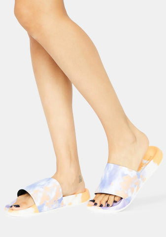 Fig Cloudless Sky Tie Dye Slides