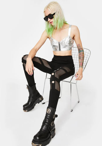 Metallic Extra Crop Top