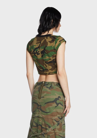 Super Skull Crop Tee