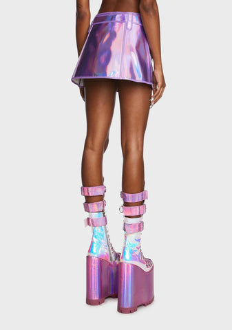 Lilac Dream Crusher Holographic Skirt