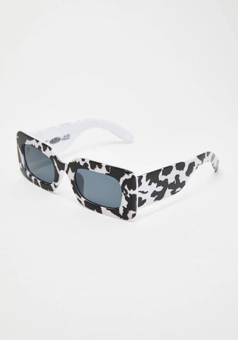 Cow Print Rhubic Sunglasses