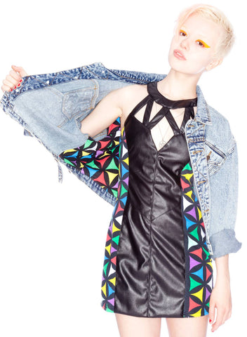 x Giza Geometric Denim Jacket