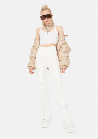 Come Correct Strappy Flare Pants