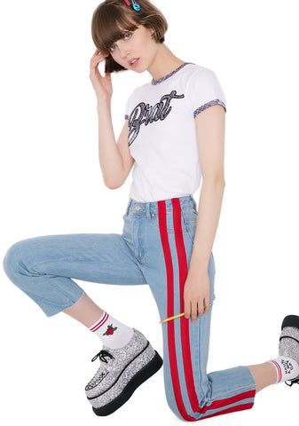 Speed Racer Striped Jeans