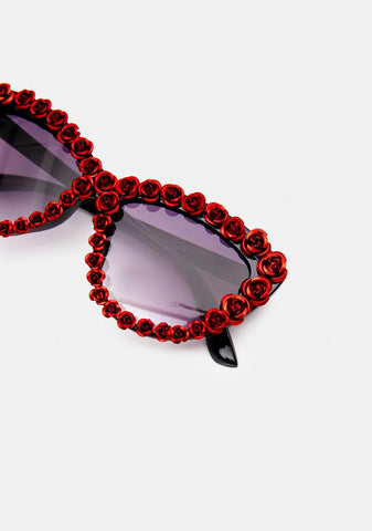 Rose Stained Kisses Cat-Eye Sunglasses