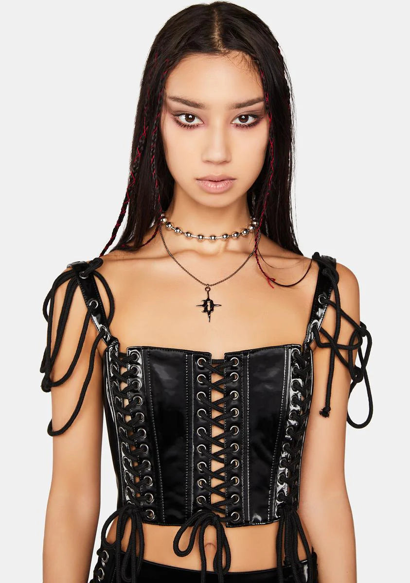 Modulation Liquid Velvet Corset Top