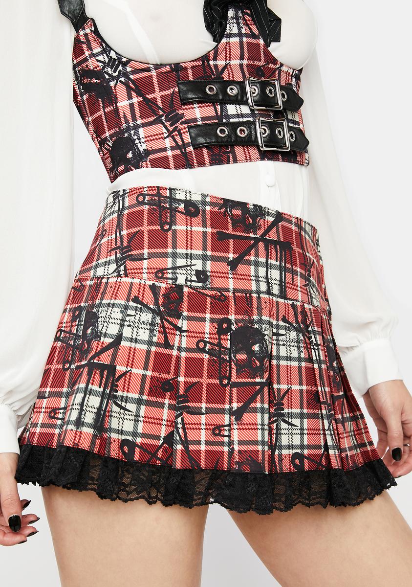 Lust Or Envy Plaid Skirt