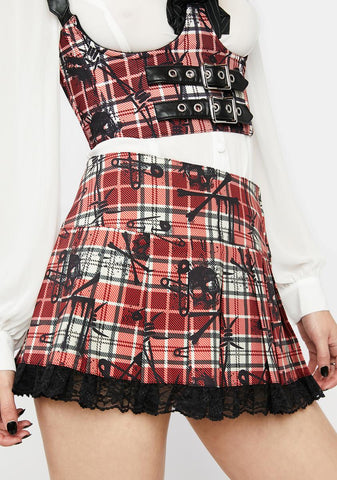 Lust Or Envy Plaid Skirt