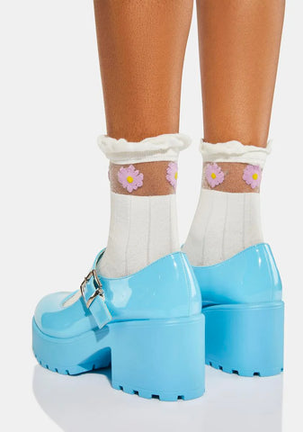 Babydoll Blue Tira Mary Janes