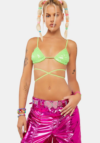 Candy Feel The Electricity Holographic Belt