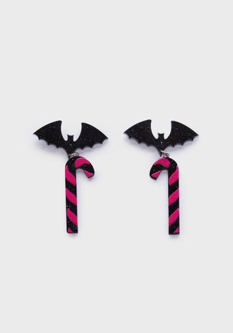 Wicked Licks Bat Earrings