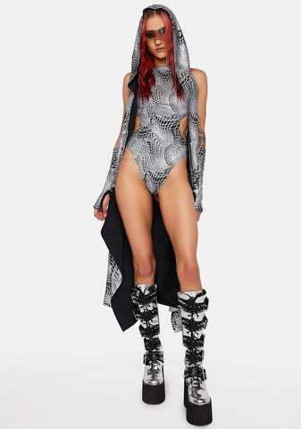 Ultra Wave Reflective Aria Cut-Out Bodysuit