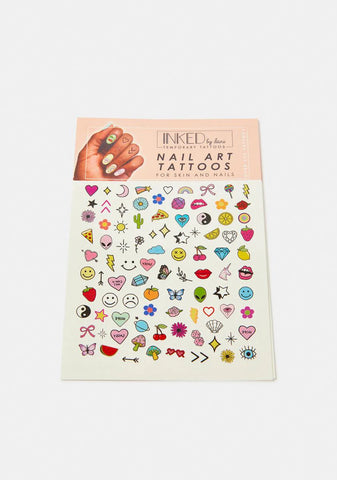 Nail Art Tattoo Sheet