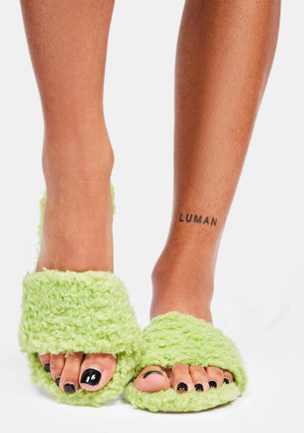 Green Atlee Slide Sandals