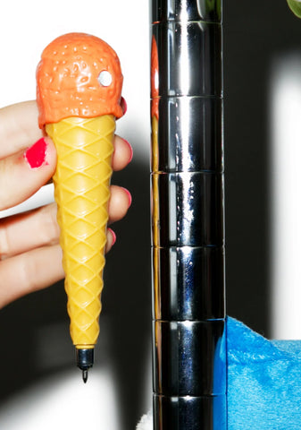 Single Scoop Ice Cream Pen - Yellow