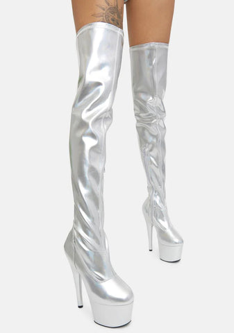 Silver Adore-3000HWR Thigh High Boots