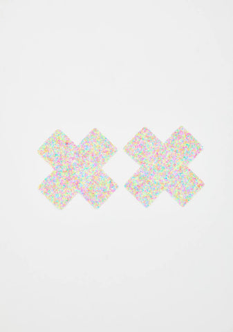 Blacklight Glitter Cross Pasties