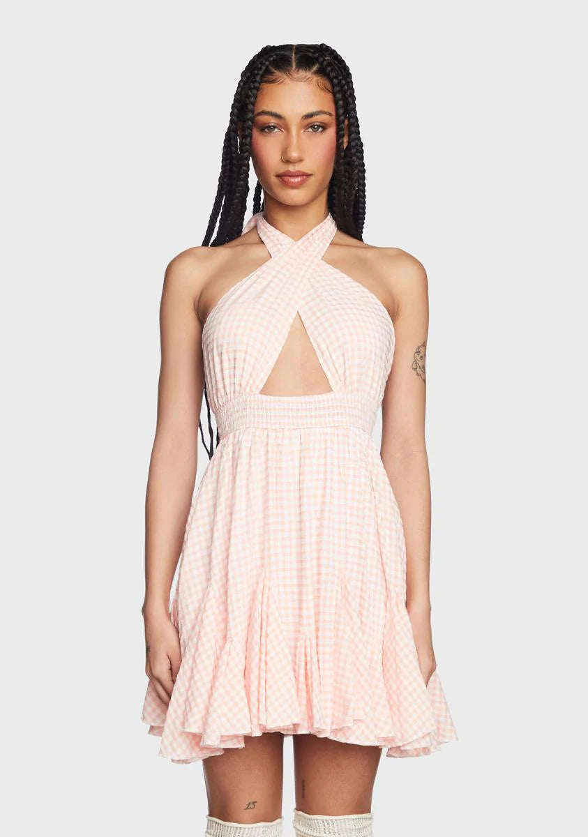 Sweet Making Plans Gingham Dress