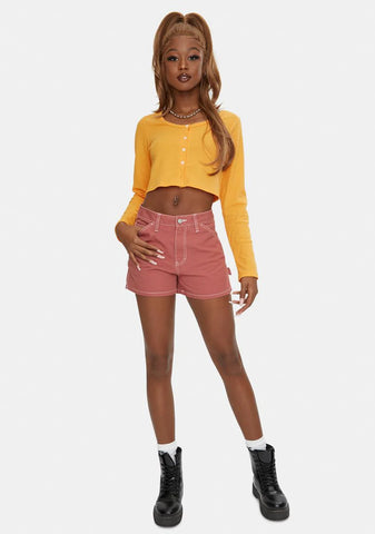 Terracotta High Rise Carpenter Shorts