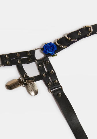 Late Bad To Bloom Leg Harness Belt