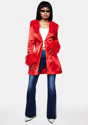 Red Hot Marla Jacquard Jacket