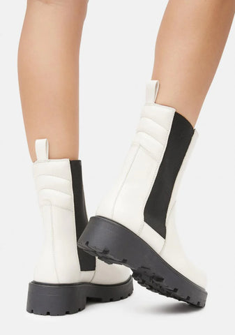 White Cosmo 2.0 Combat Boots