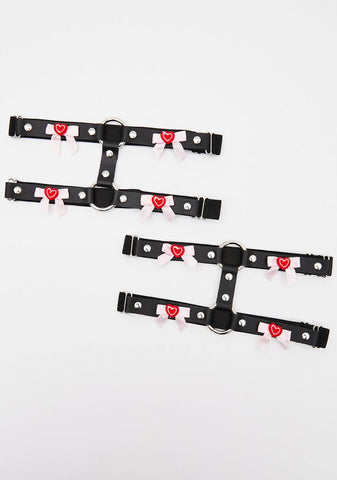 Double Scare Heart Garter