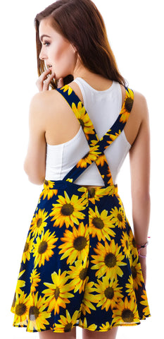 Sunflower Garden Suspender Skirt