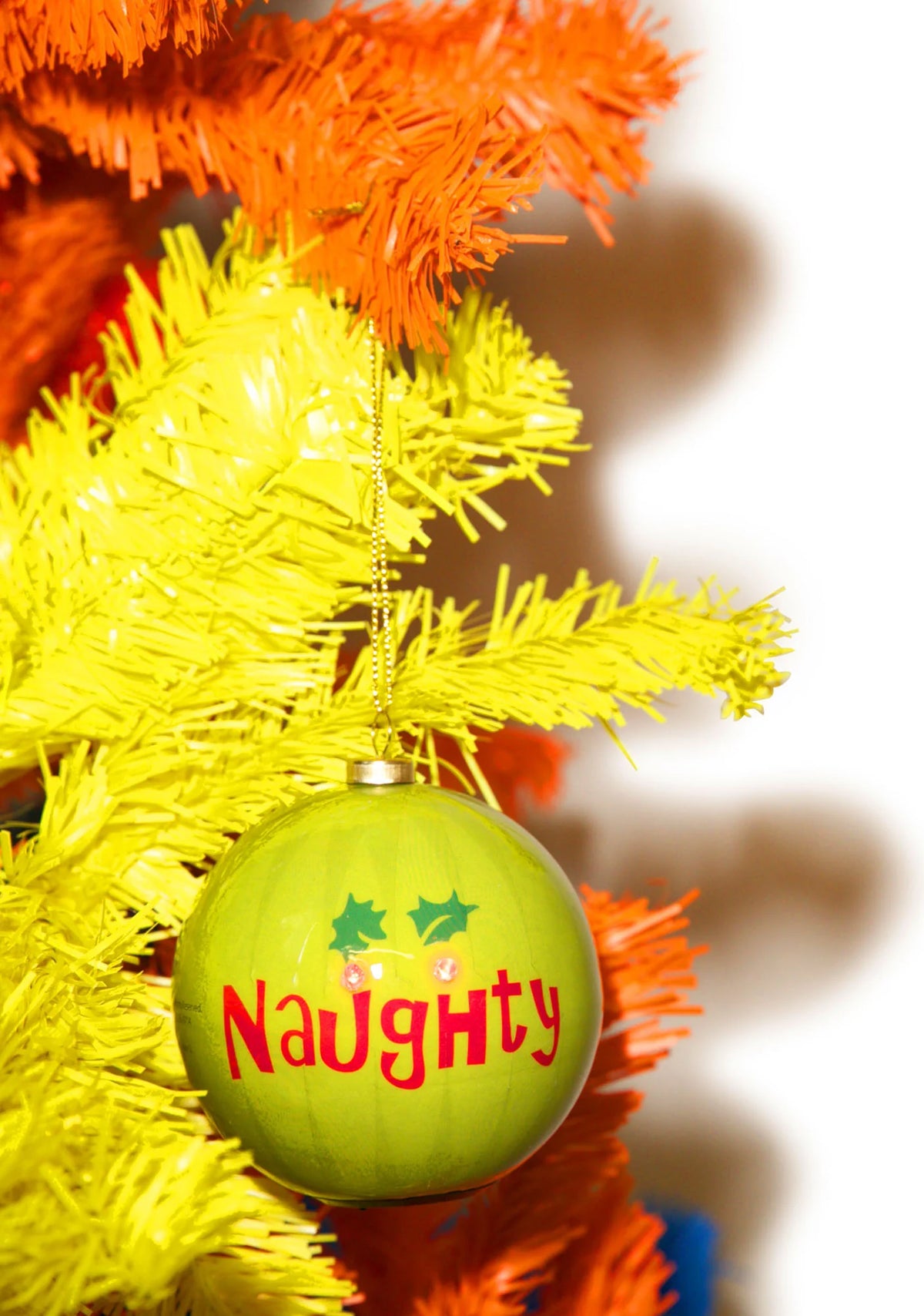 Naughty Grinch LED Ornament
