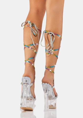 Colima Platform Wrap Heels