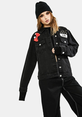 Make My Own Way Denim Trucker Jacket