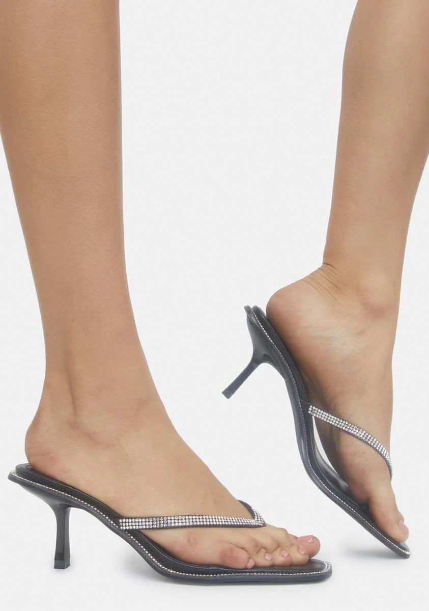 By All Means Kitten Heel Thong Sandals