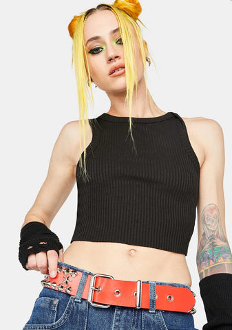 Red Star And Circle Stud Belt